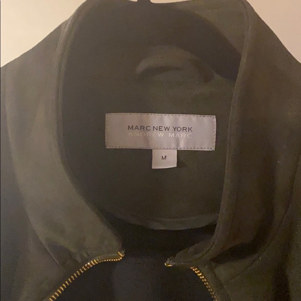 Marc New York Army Green Suede Jacket